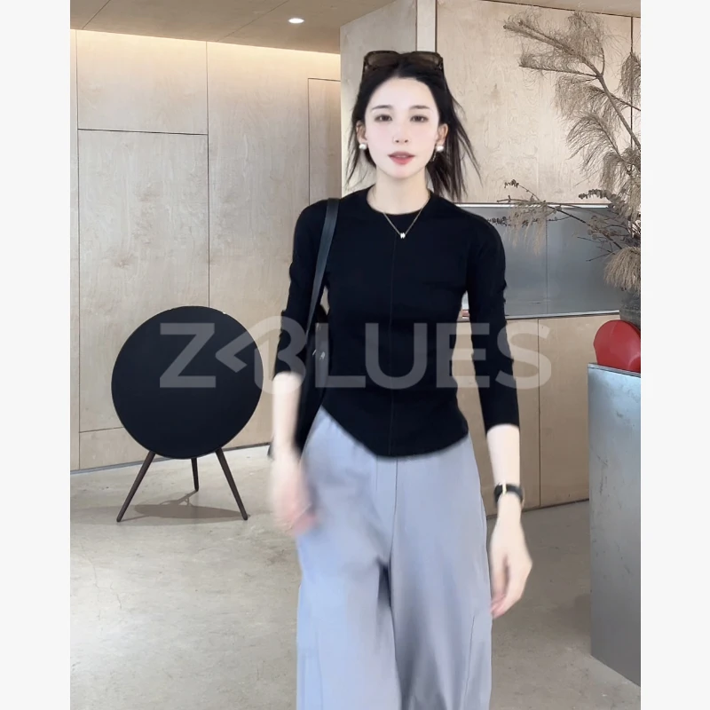 Z.blues【婴儿肌打底】莱赛尔山羊绒圆领针织长袖打底衫YZGZGZ77