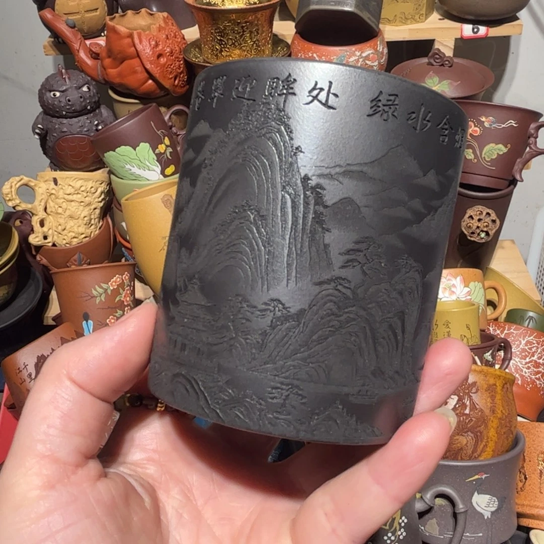 紫砂茶杯宜兴紫砂主人杯