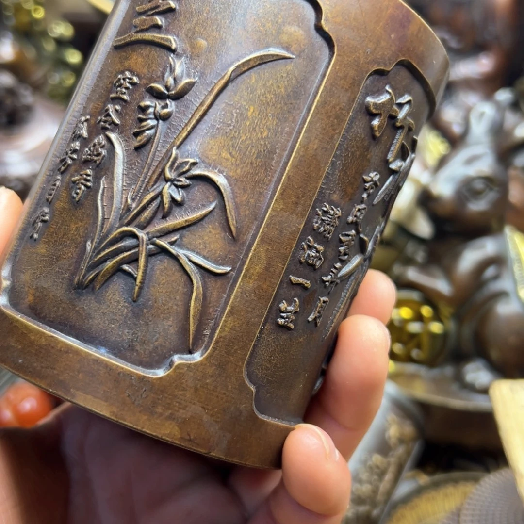 铜摆件欢迎欢迎你