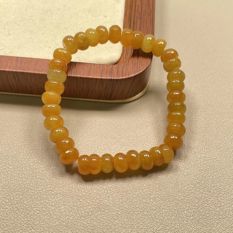 卡7.5-8mm-天然缅料A货鼓珠手串