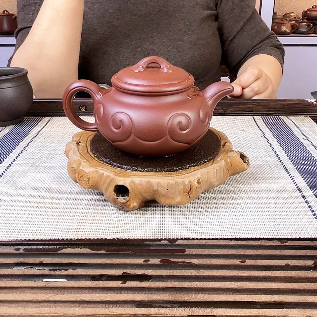 紫砂茶壶宜兴紫砂底槽青300c c