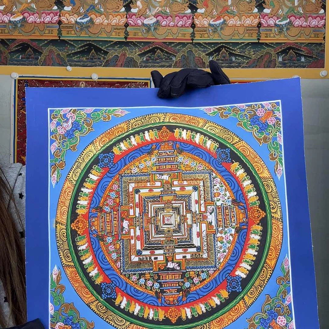 卷轴画纯手绘唐卡坛城27厘米左右