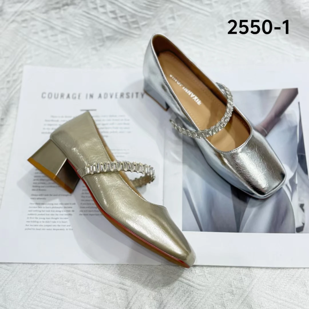 浅口粗跟方头高跟芭蕾风乐福鞋跟鞋美式玛丽珍鞋单鞋