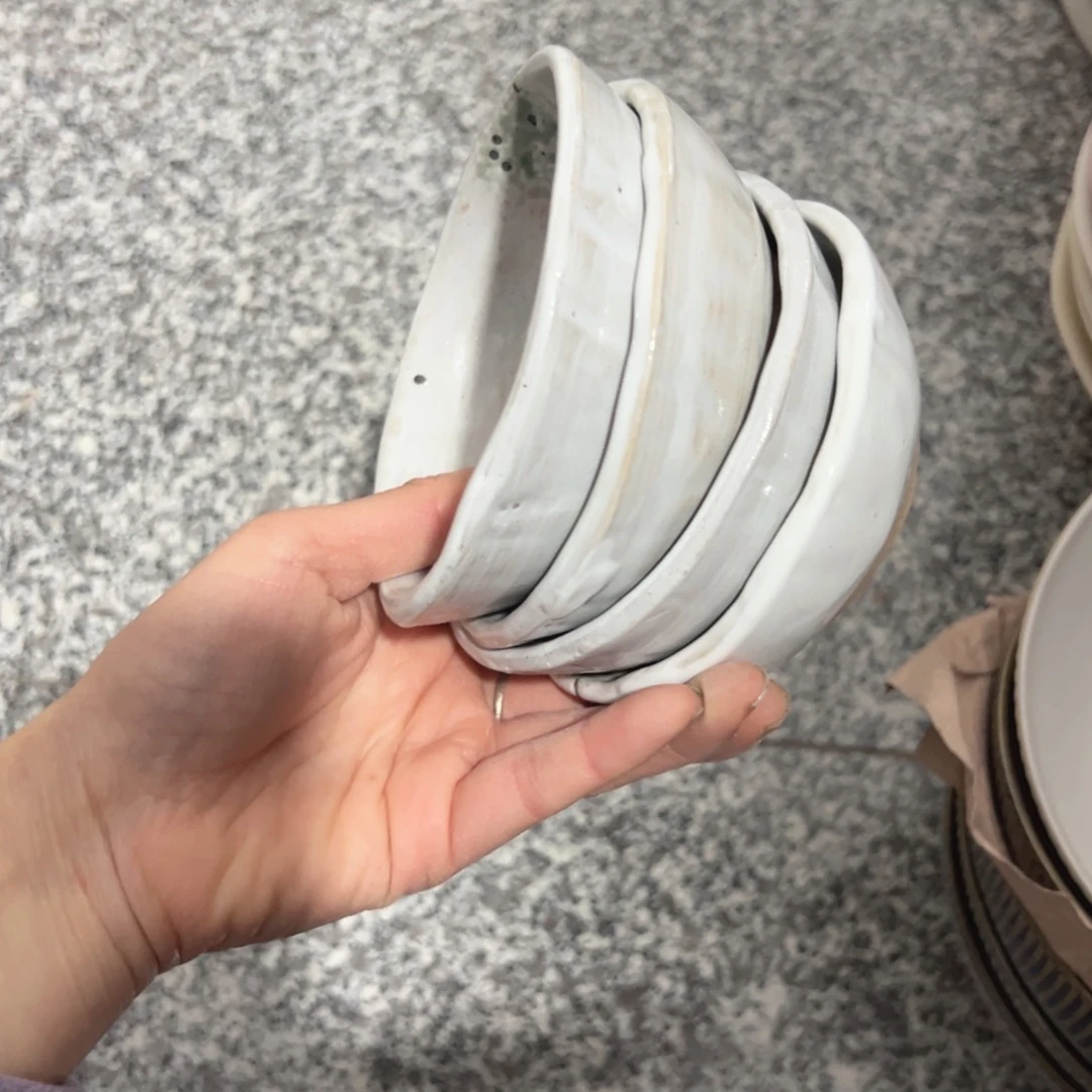 瓷嘉**@复古粗陶蘸料碟微瑕