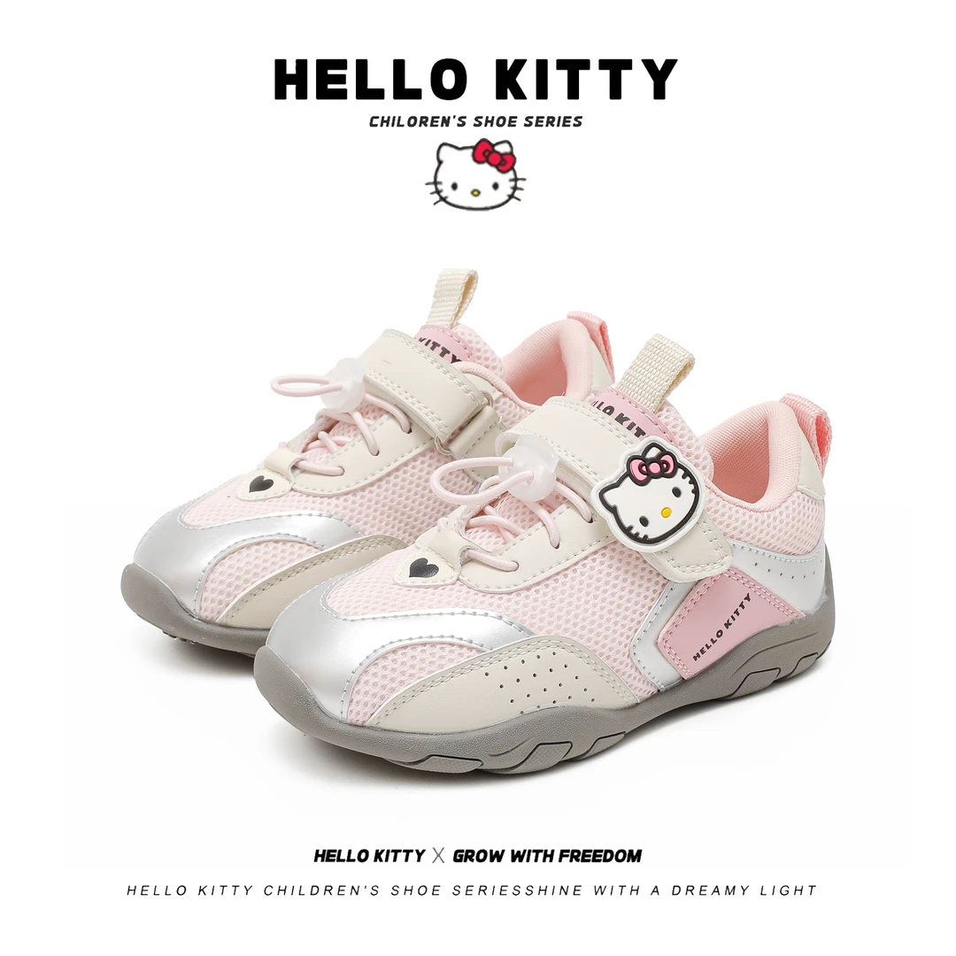 HELLO KITTY/凯蒂猫女童鞋子2025春秋新款网面透气轻便儿童运动鞋