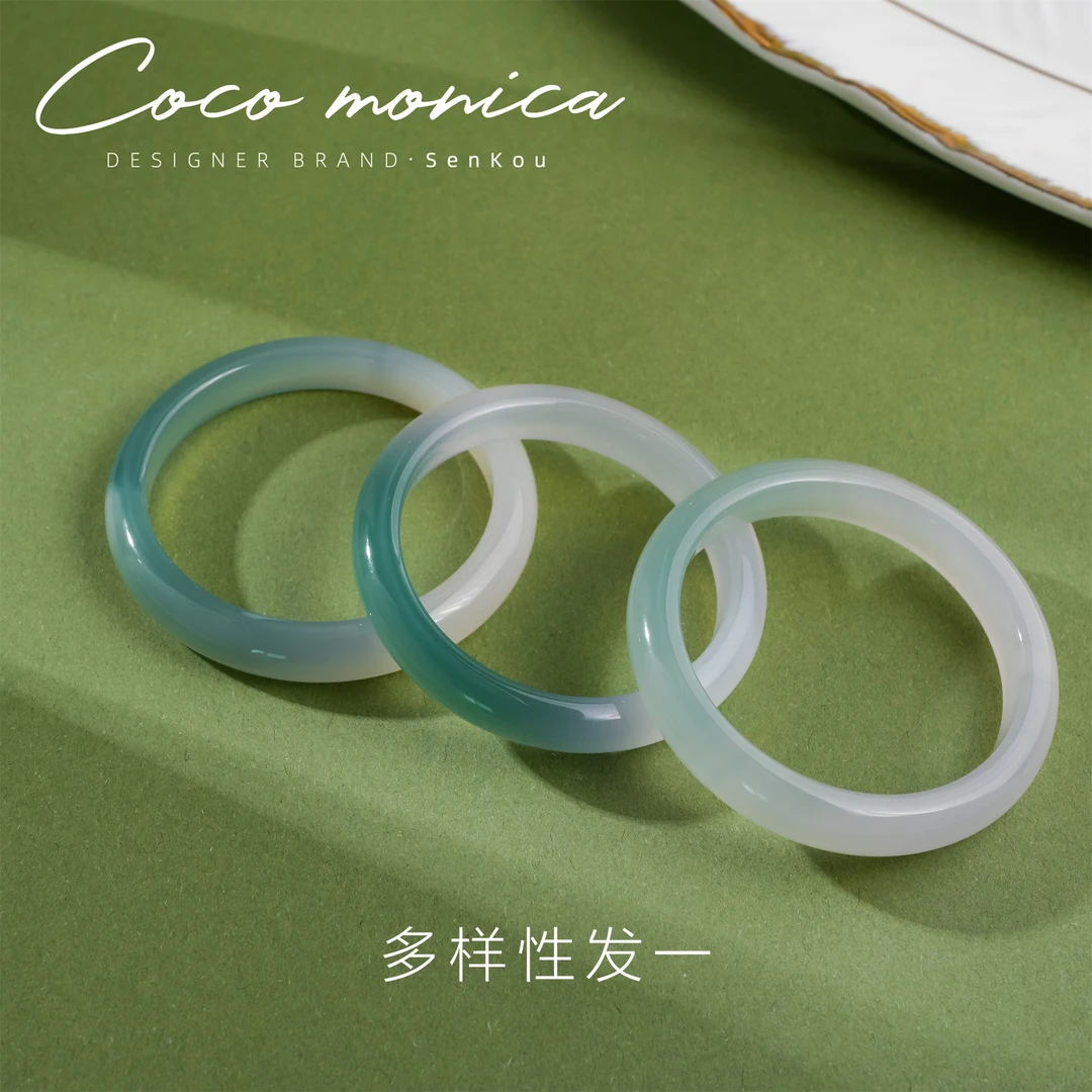 【小霞珠宝】玉髓手镯镯子女款百搭时尚简约手镯手链AD145