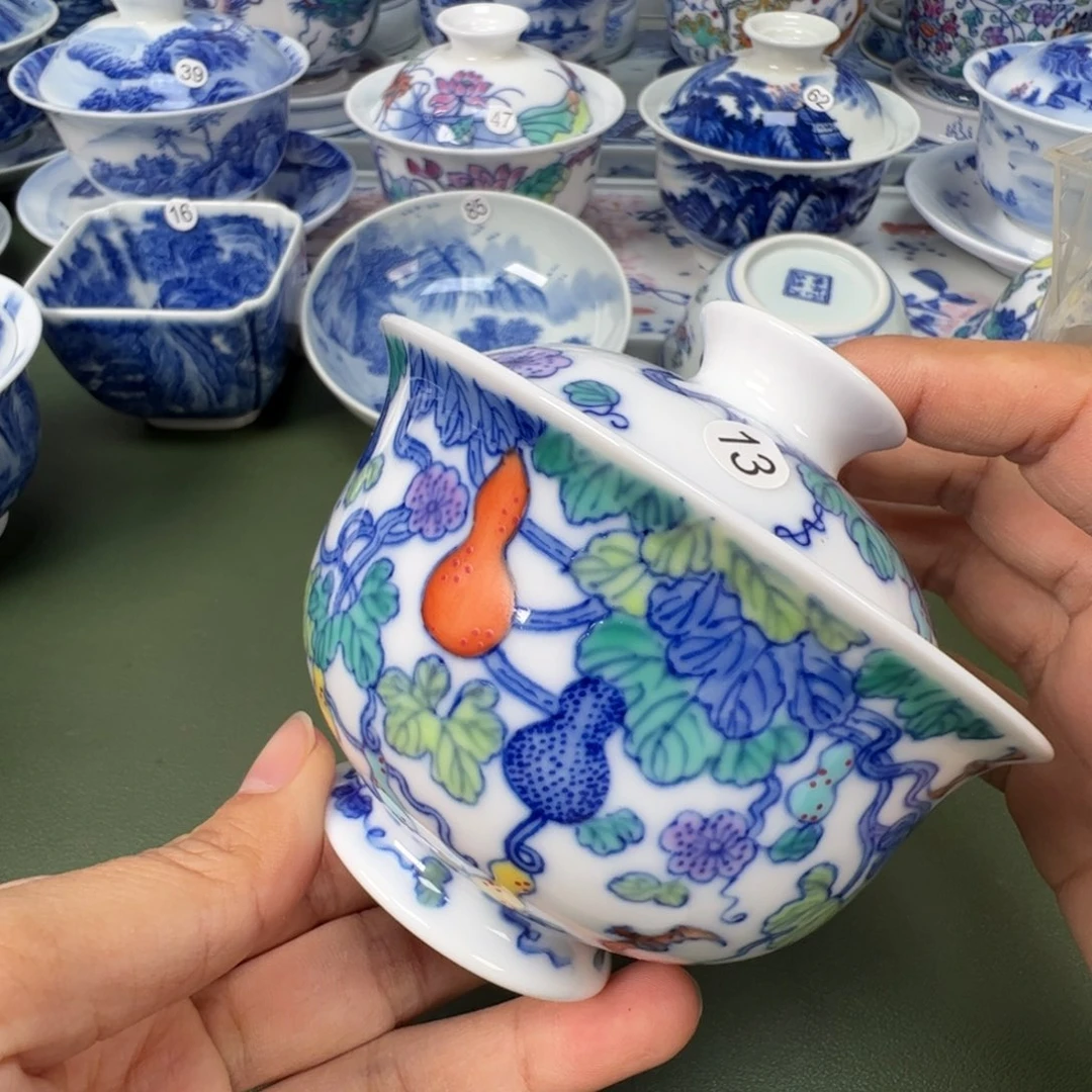 陶瓷景德镇纯手工纯手绘茶具木木13