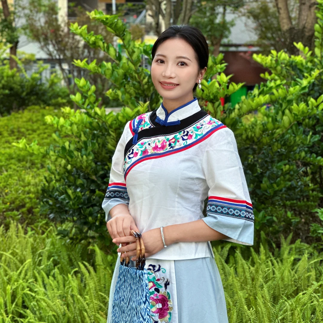 布依族壮族民族服饰夏季清爽新款民族风中国风苗族传统复古套装