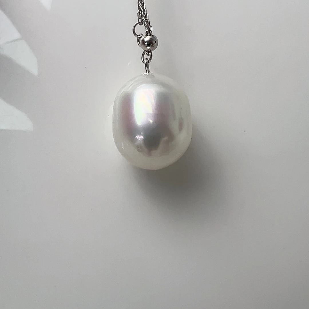 海水珍珠银S925镶嵌颈饰