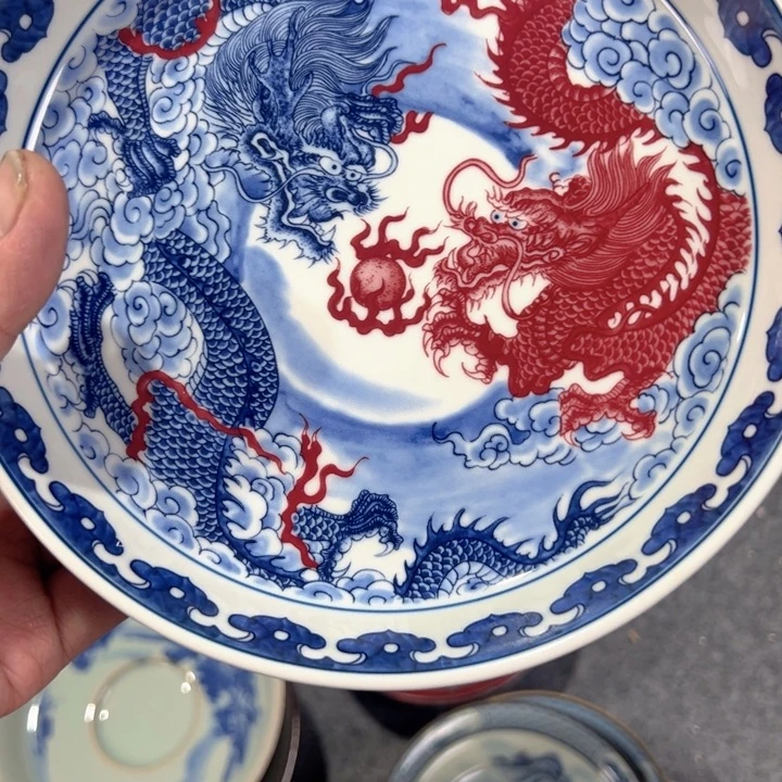 瓷片双龙戏珠的壶承q