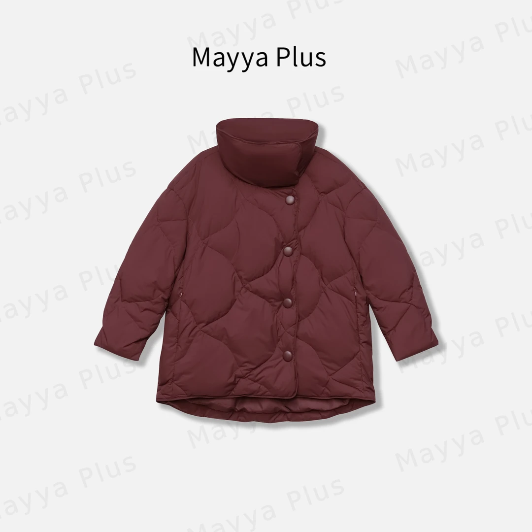 【伦敦夜】Mayya Plus时尚新品轻奢气质显瘦百搭款短羽绒服32448539