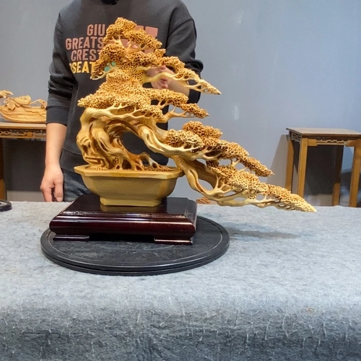 柏木木雕工艺品摆件