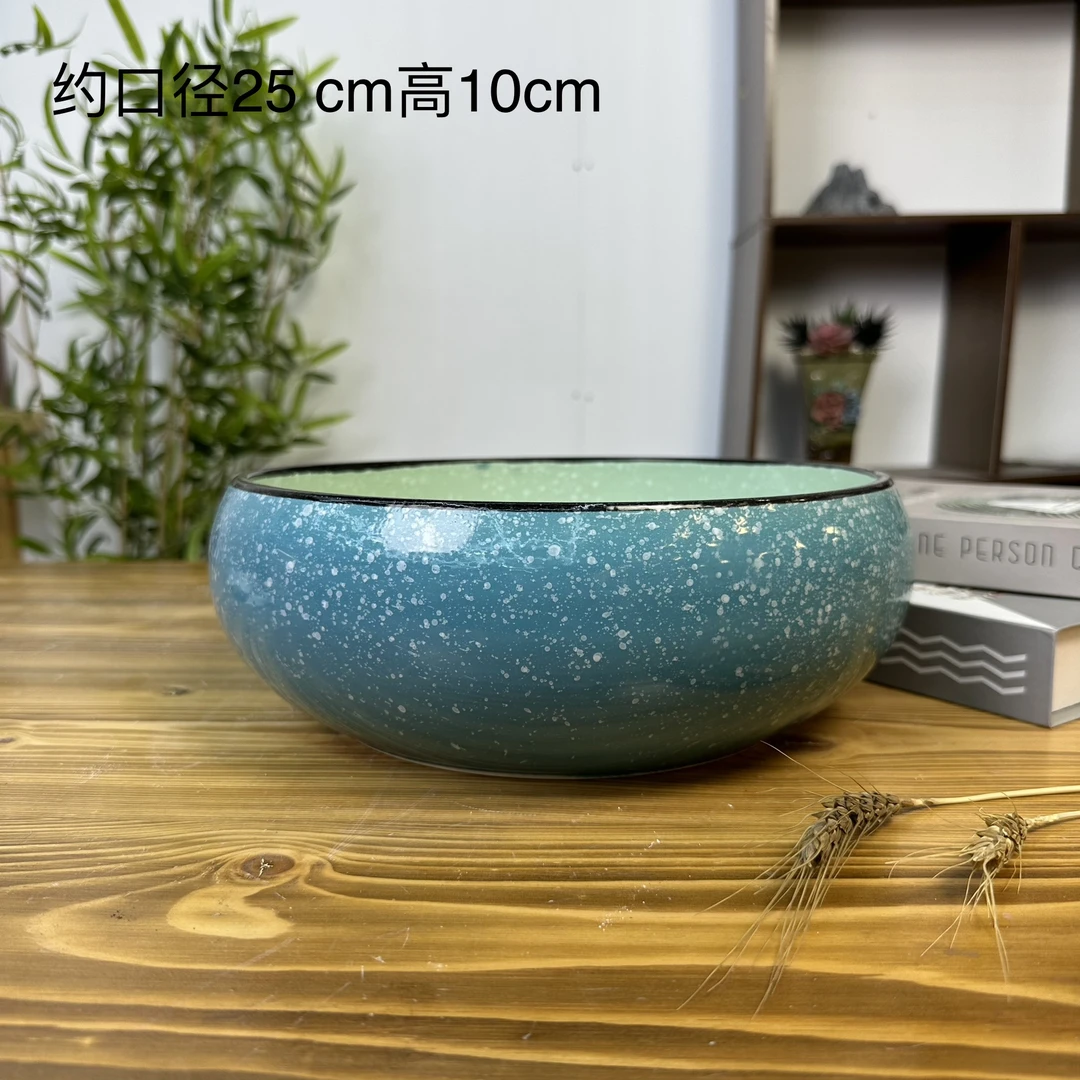 水培无孔铜钱草碗莲大口径室内睡一叶莲水仙容器植物陶瓷多肉花盆