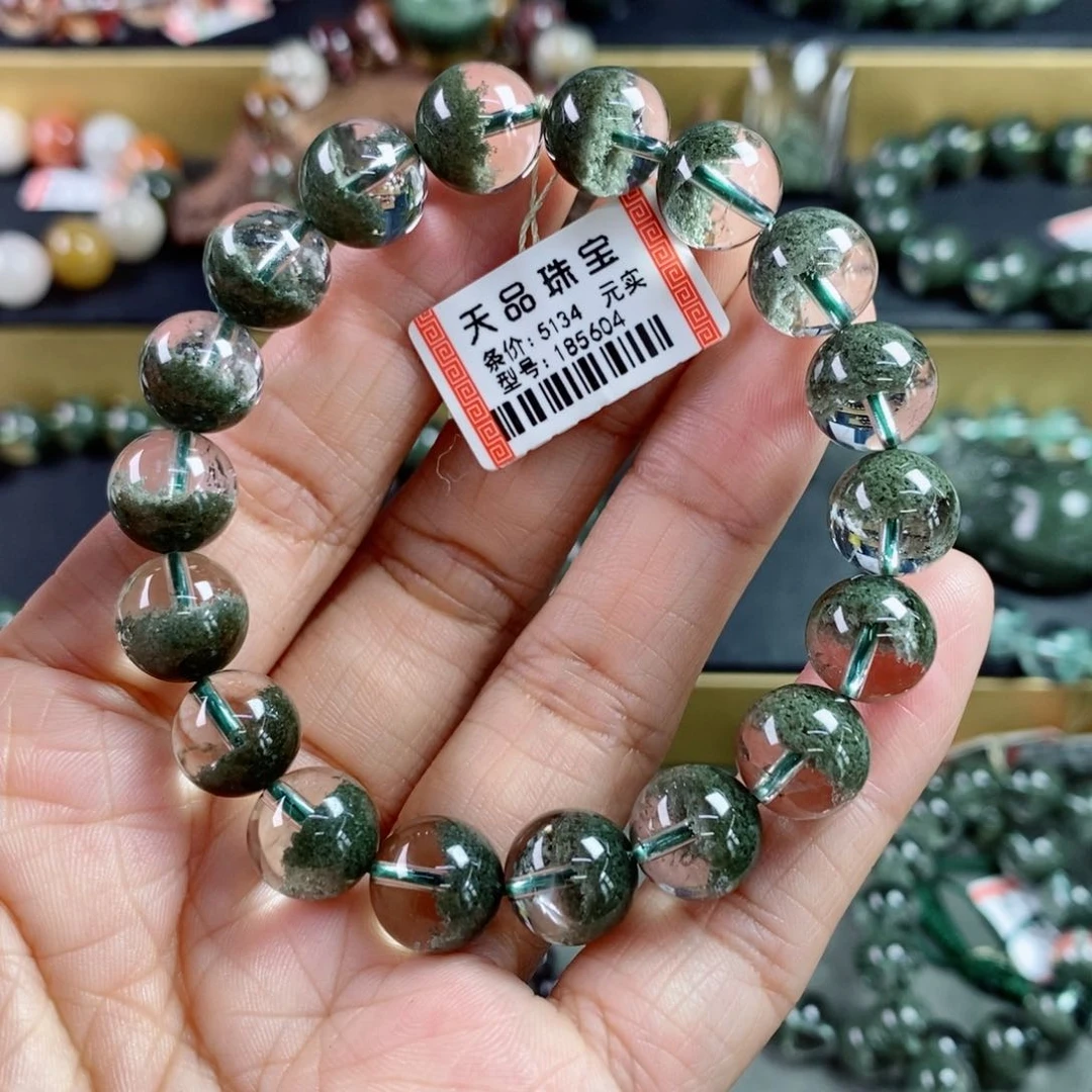 水晶手链未镶嵌汪****控绿幽灵手链185604