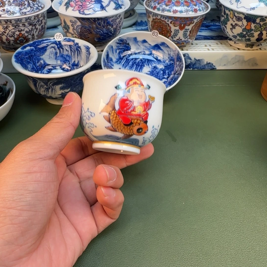 纯手工纯手绘茶具石头75