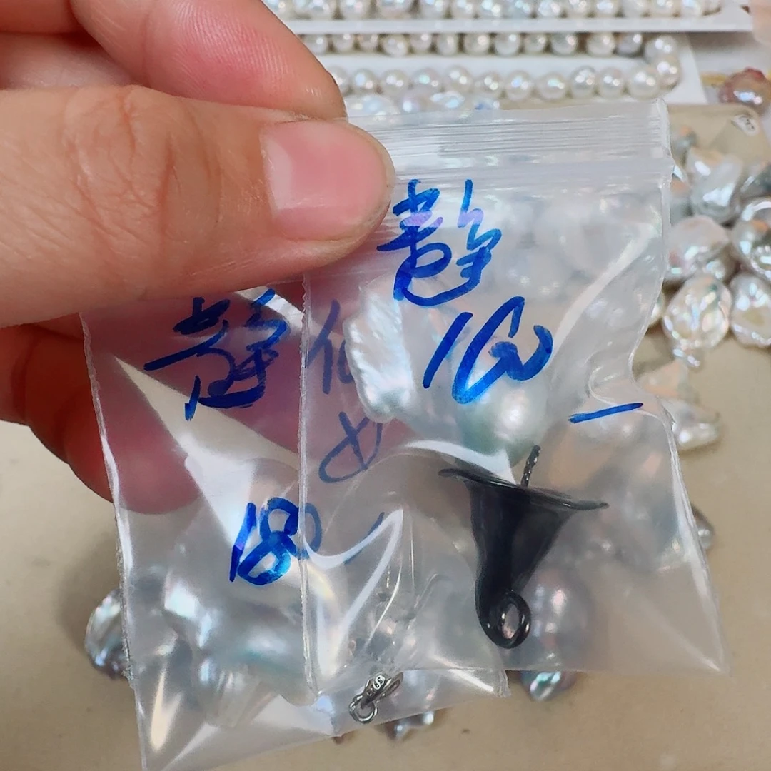 淡水珍珠银S925镶嵌颈饰静*寒