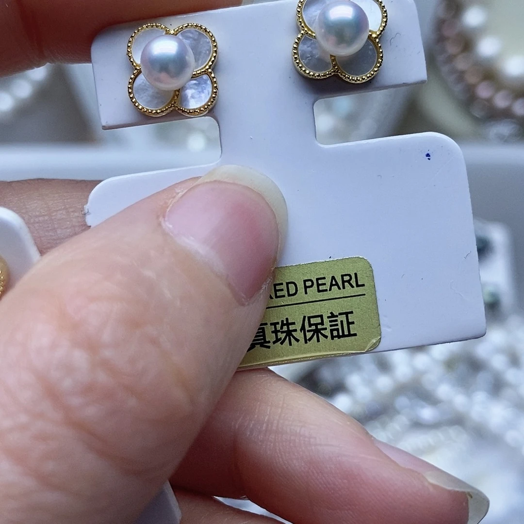 未镶嵌耳钉淡水珍珠