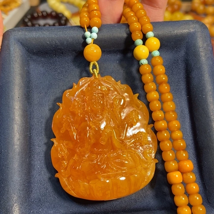 蜜蜡颈饰未镶嵌蜜蜡