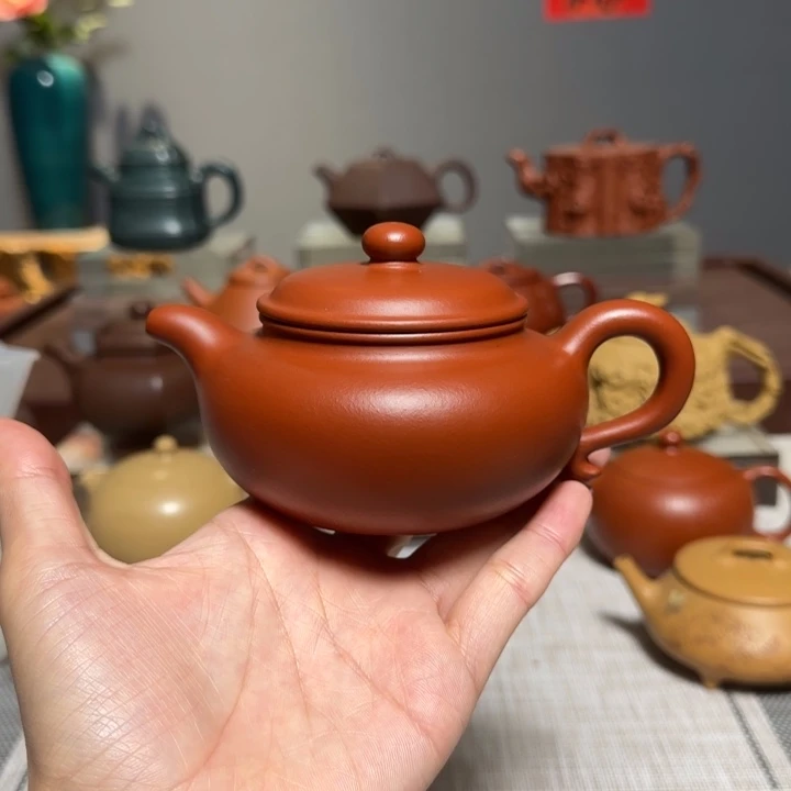 紫砂茶壶全手工朱泥彷古福利款 210cc
