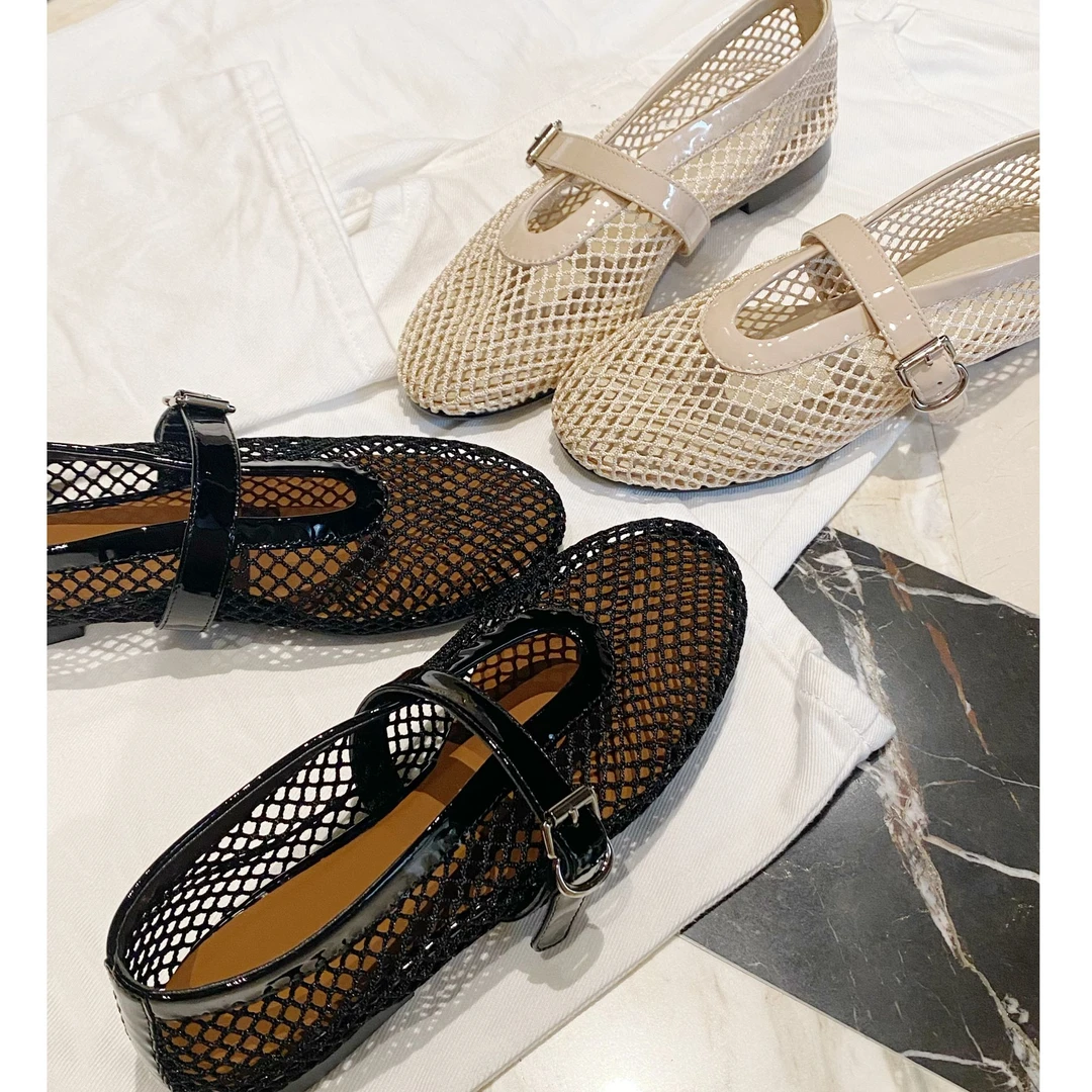 【Lepanea】渔网款夏季清爽玛丽珍单鞋平底