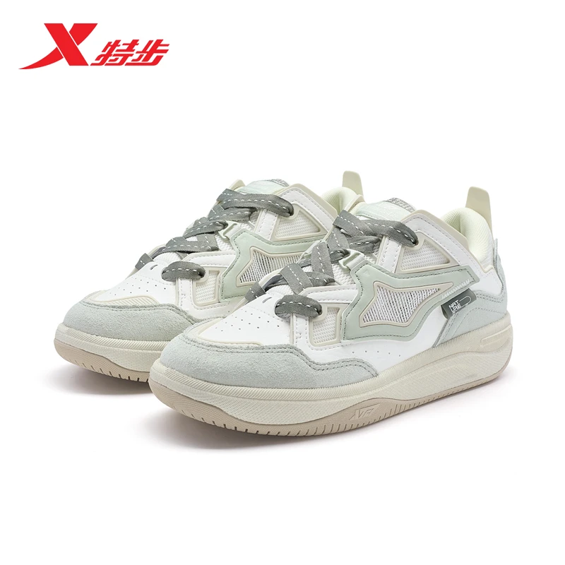 特步启浪CTR|板鞋女鞋2025春新款厚底增高情侣运动鞋976218310008