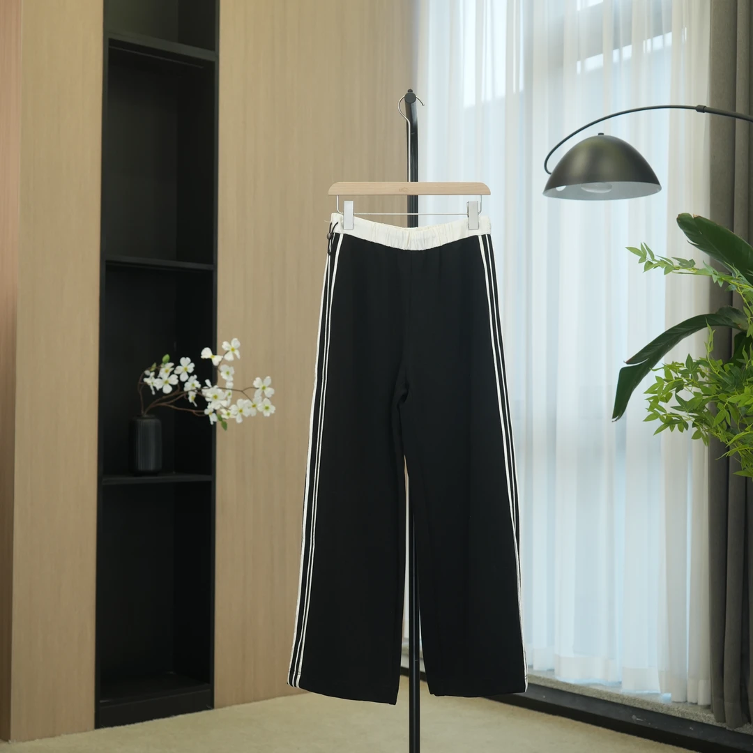 【张姐说裤】条纹撞色休闲直筒裤