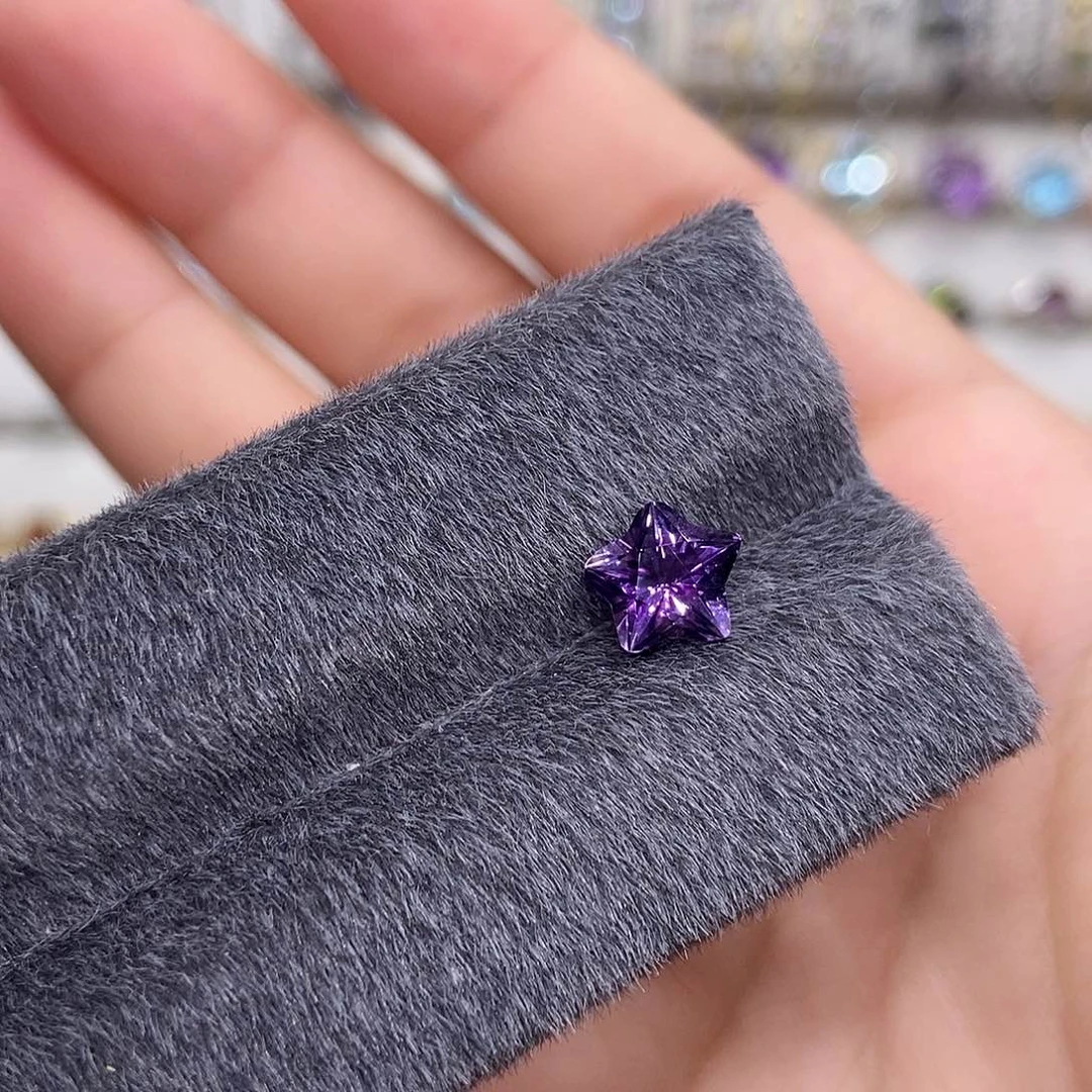 戒指银S925镶嵌烟晶