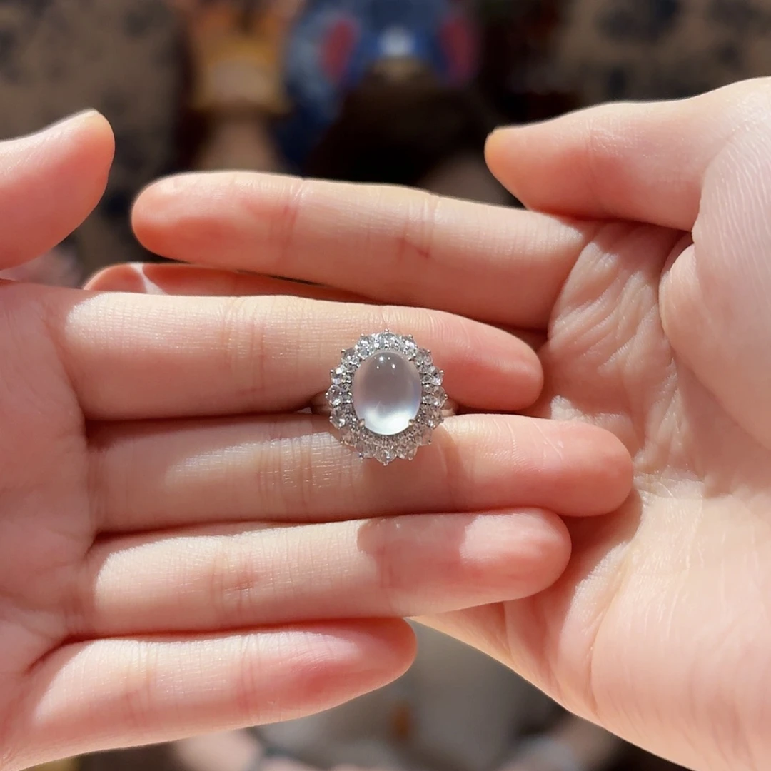 翡翠戒指18K金镶嵌两戴款