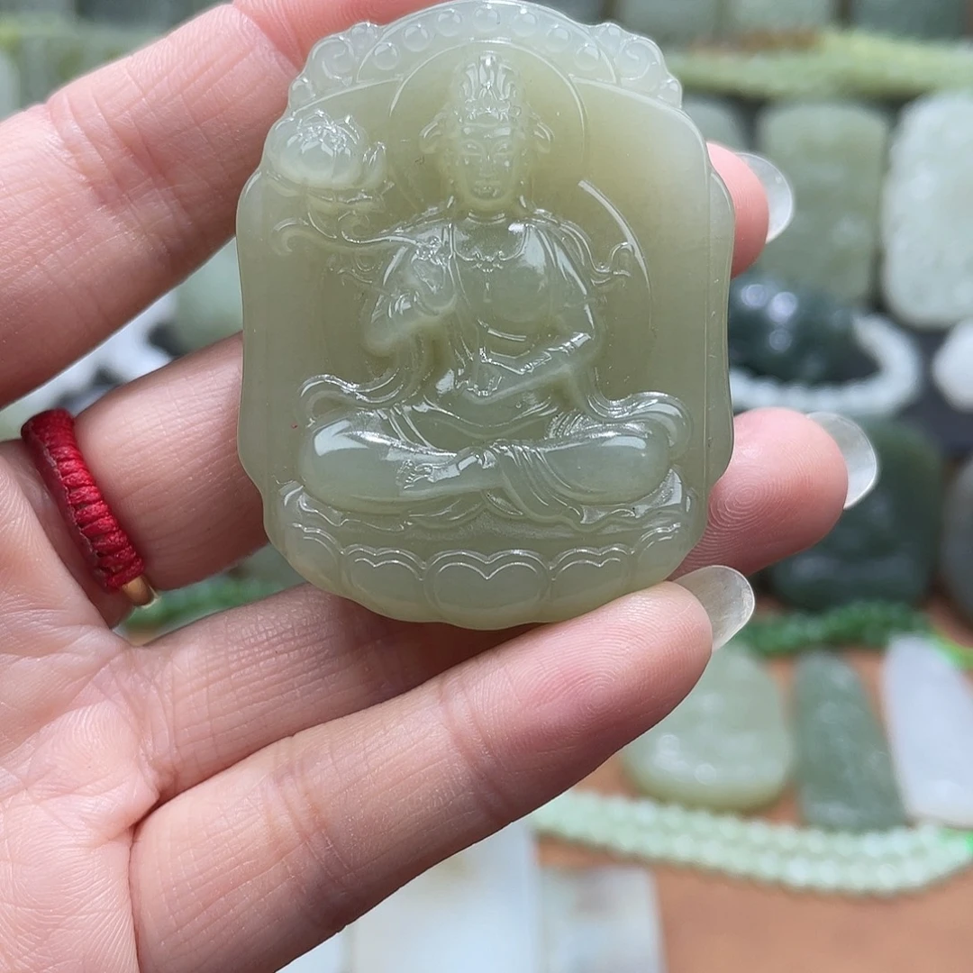 和田玉未镶嵌吊坠(不含链)