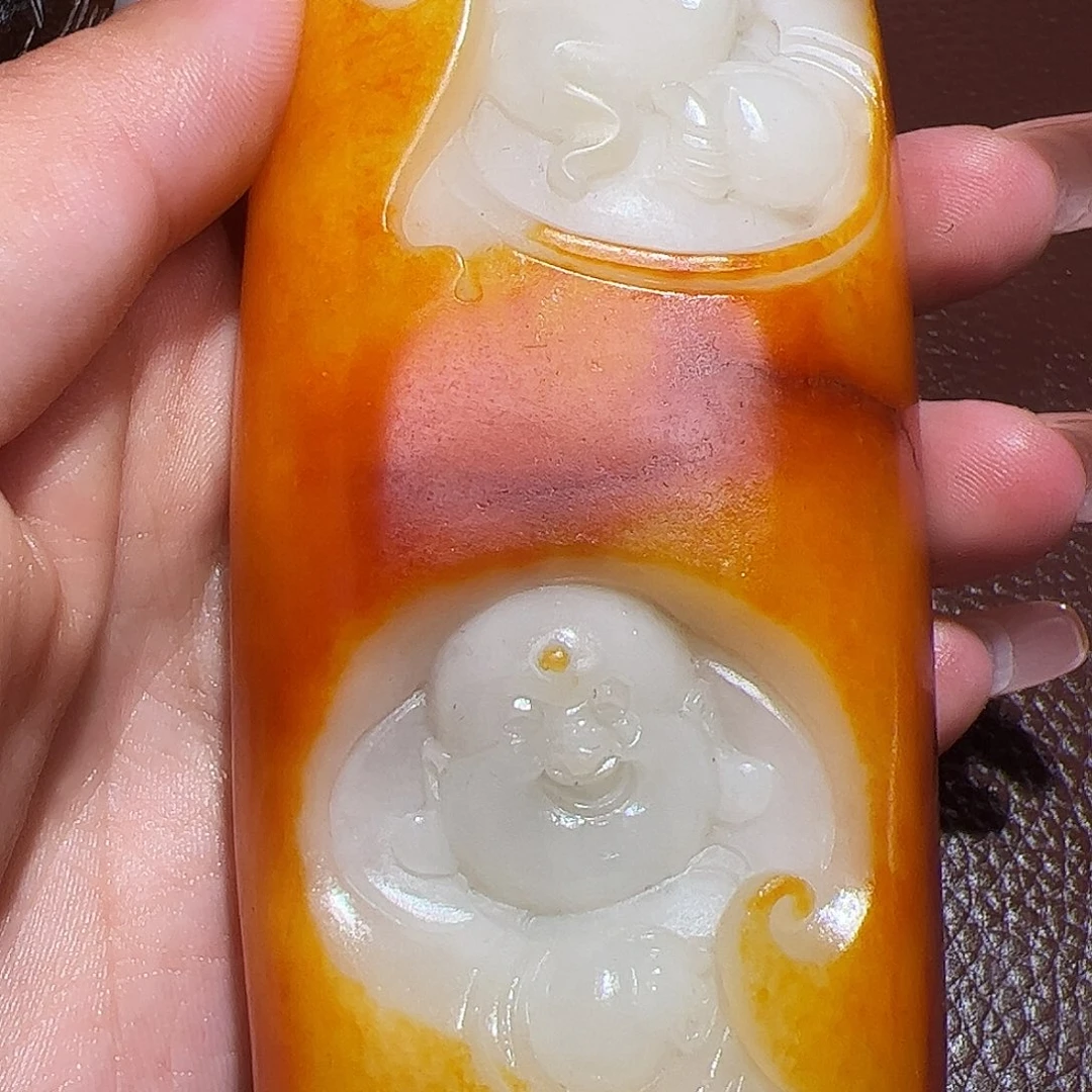 仙***丹和田玉未镶嵌颈饰