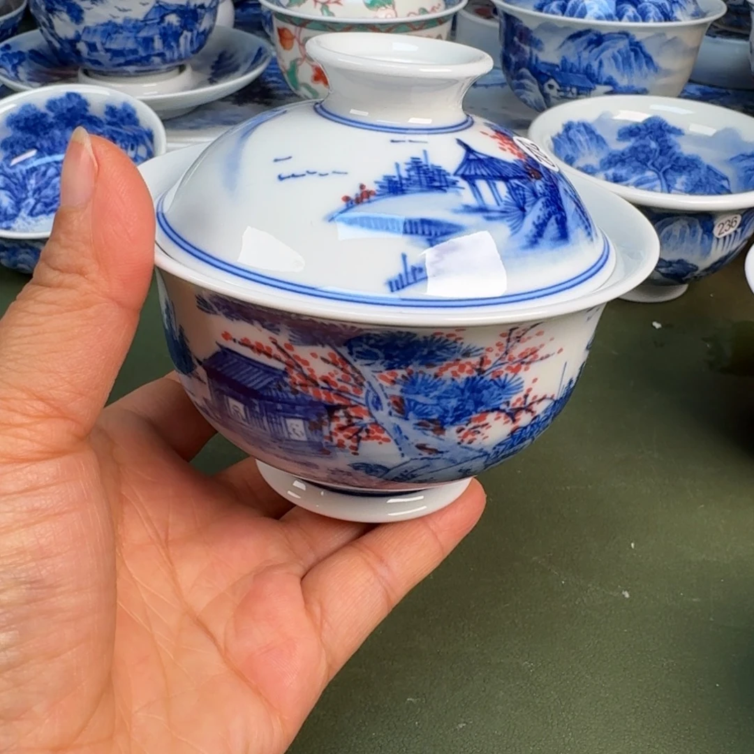 陶景德镇纯手绘茶具圆圆222