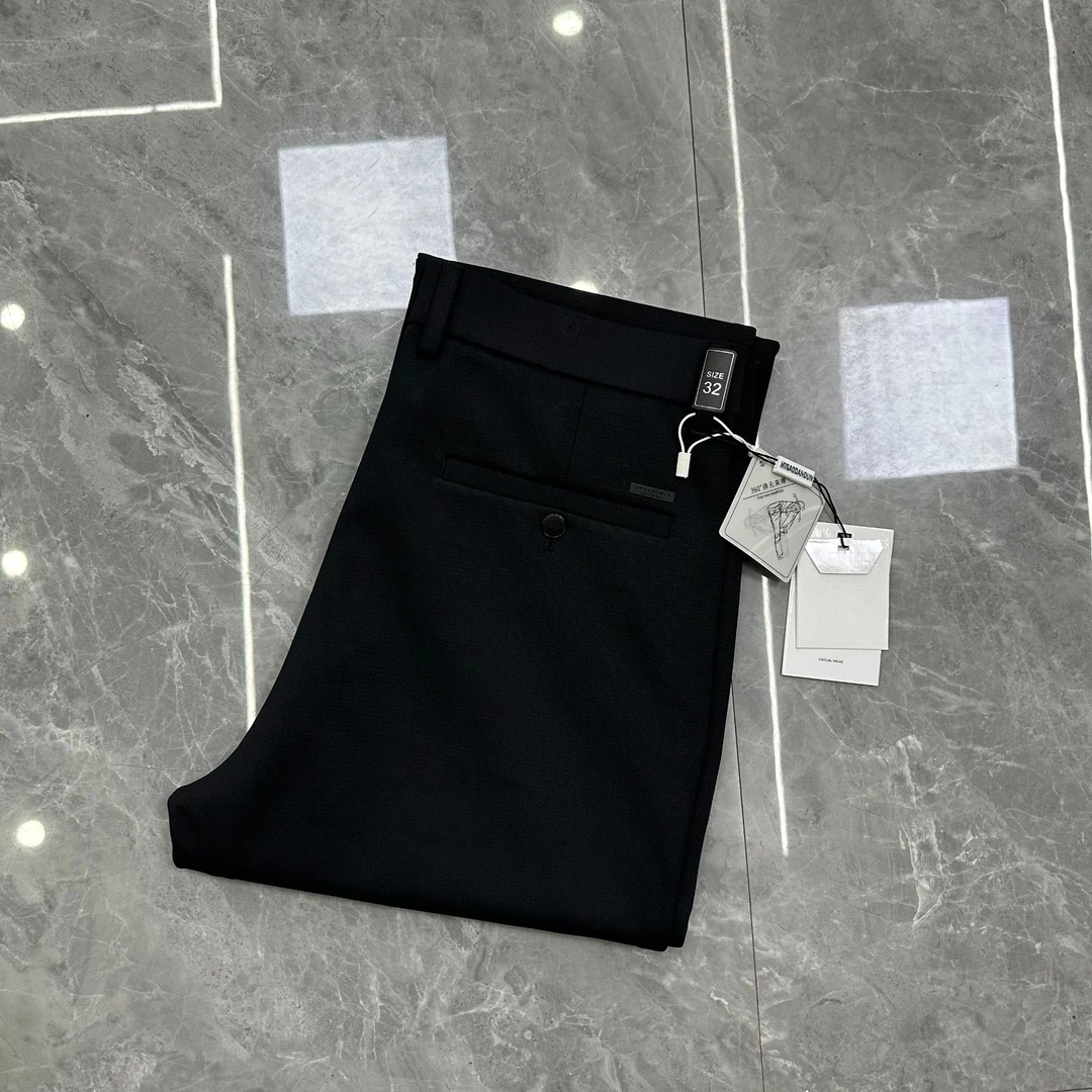 4309男士高品质春秋款西裤长裤休闲裤轻奢时尚百搭黑色修身
