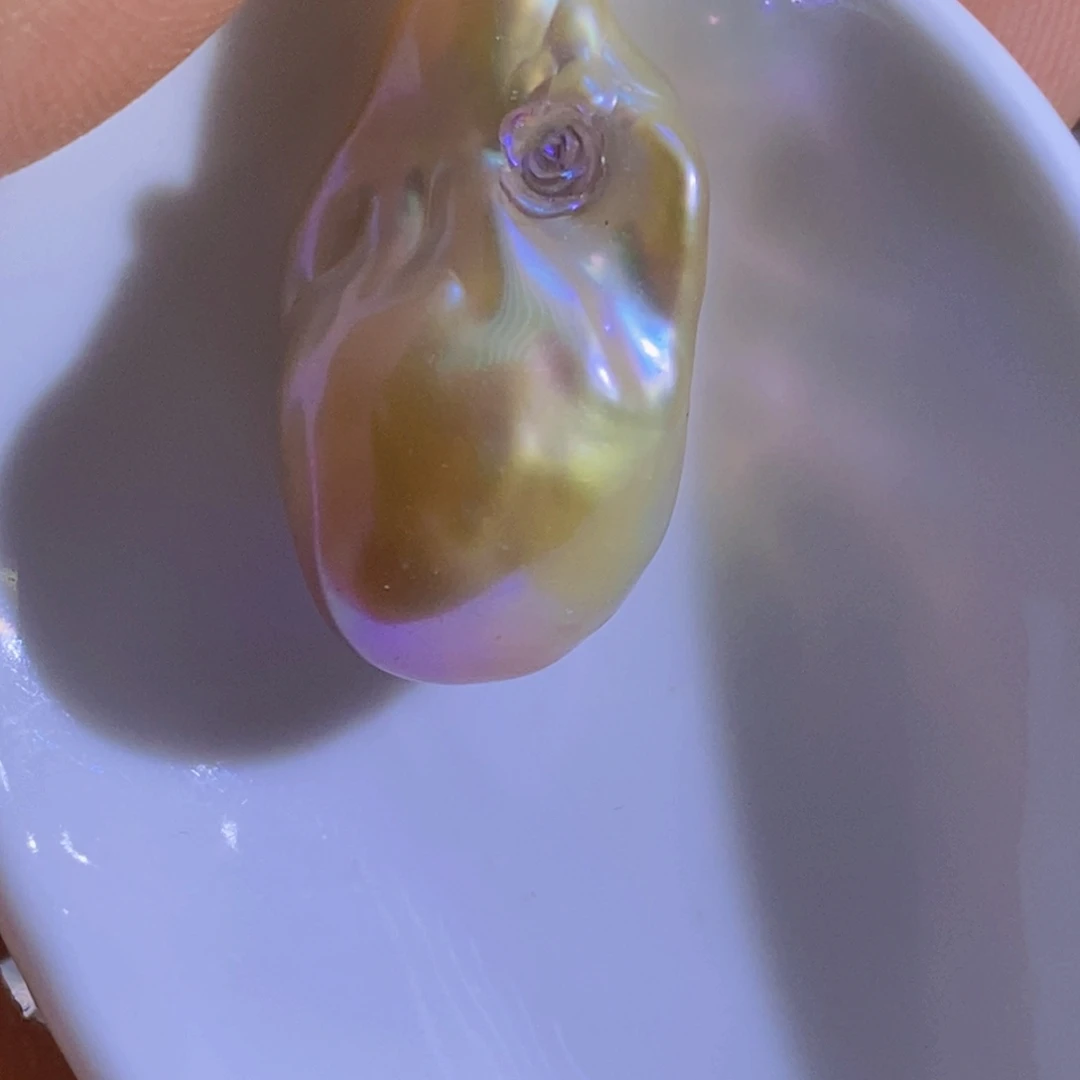 银S925镶嵌淡水珍珠微瑕
