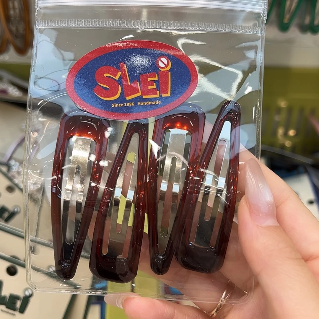 无非金属红棕色水滴滴油掰掰夹