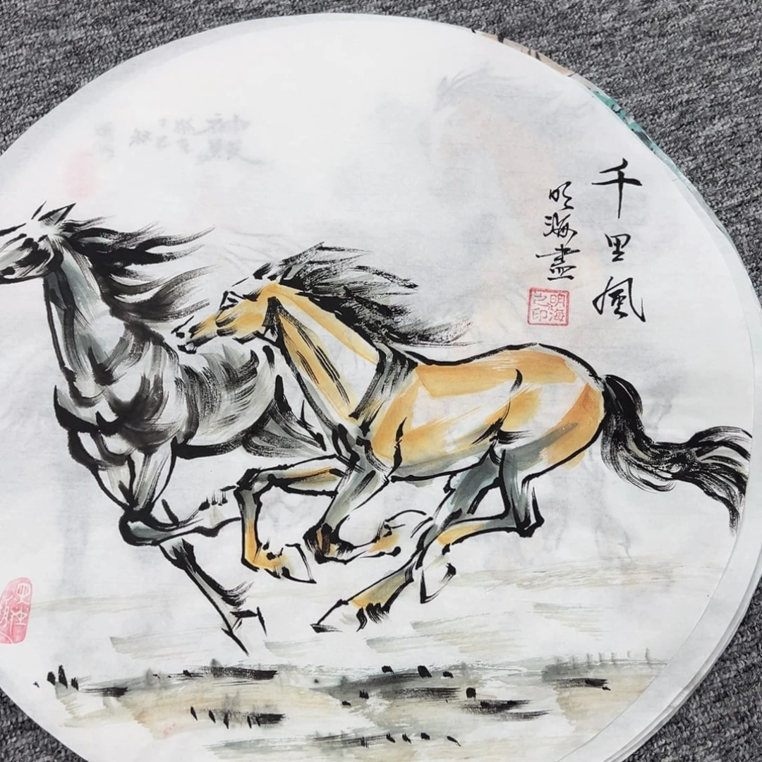 国画绘画作品多次参加全国