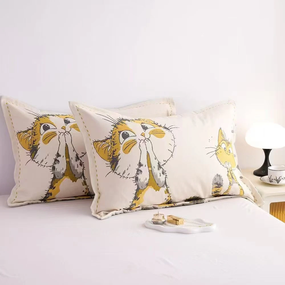 有品居家！纯棉纱布枕套上新啦！新款色织提花A类100全棉枕套一对装