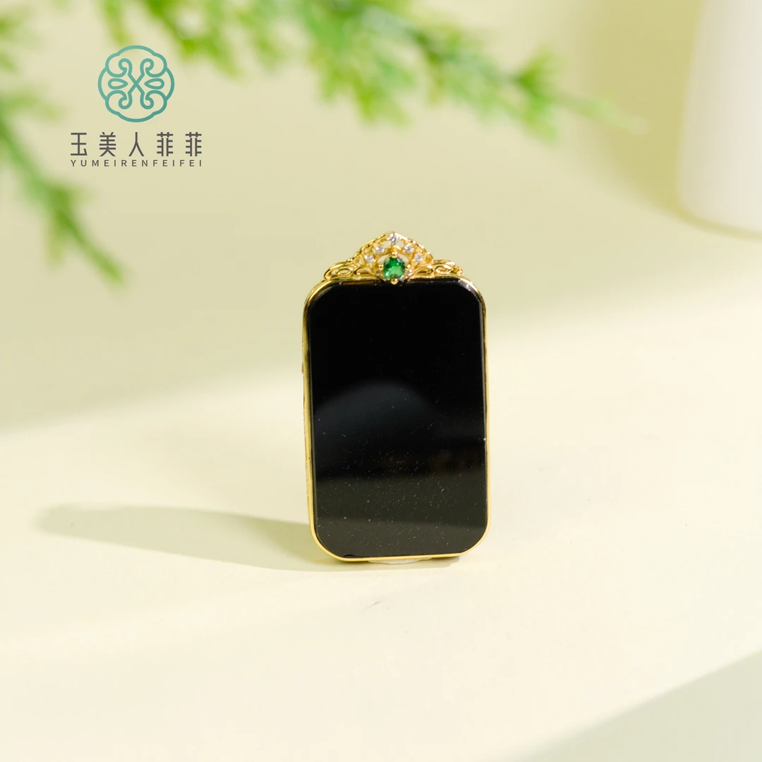 石惑珠宝^和田玉方牌吊坠约47*26mm-多样性发一赠绳