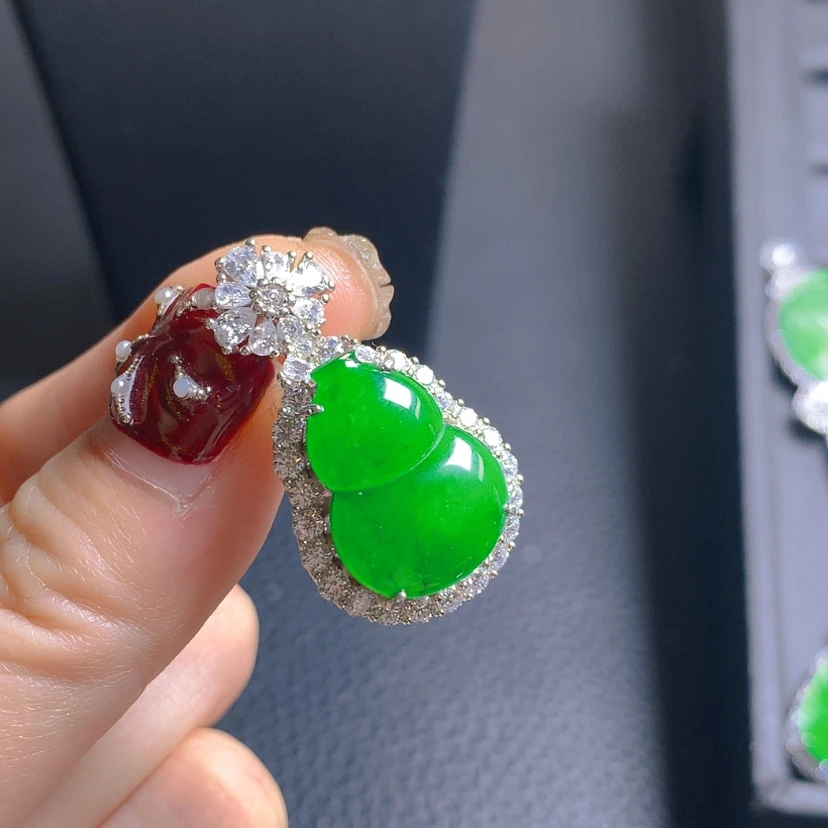 【闪购商品】翡翠吊坠(不含链)银S925镶嵌