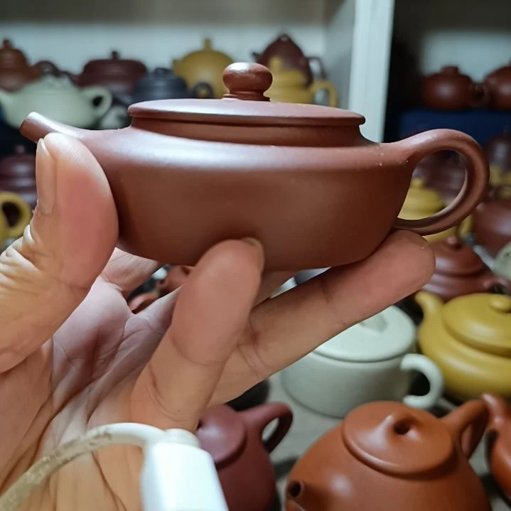 紫砂茶盘原矿清水泥扁承150cc内推半手工
