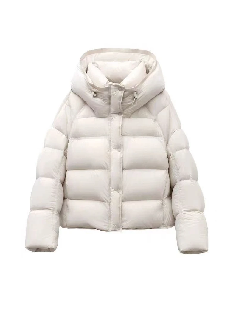 【90白鹅绒】云朵泡芙短款加厚连帽保暖羽绒服YY