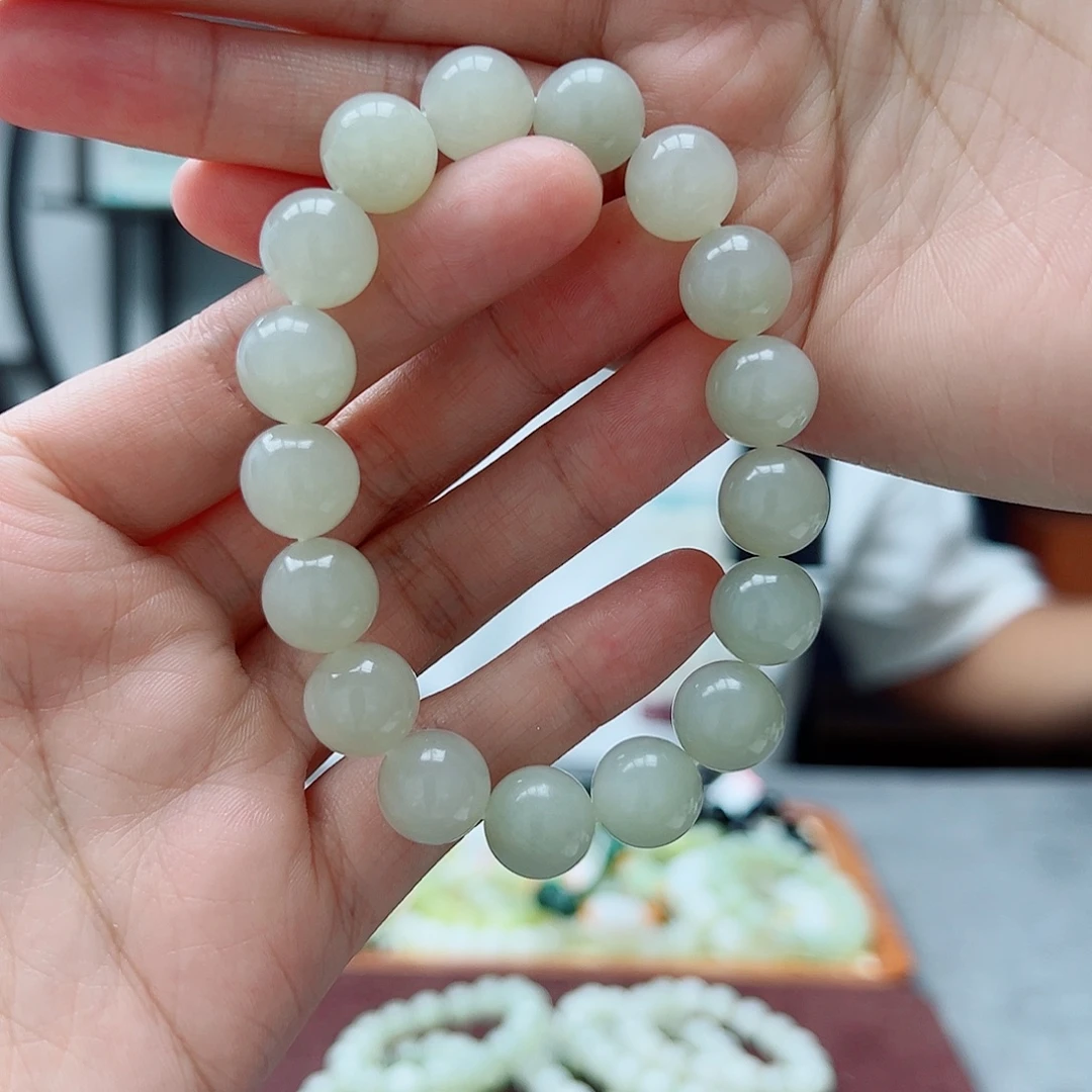 未镶嵌手链和田玉12野牛沟