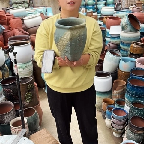 口18高24瑕疵一个盆子。