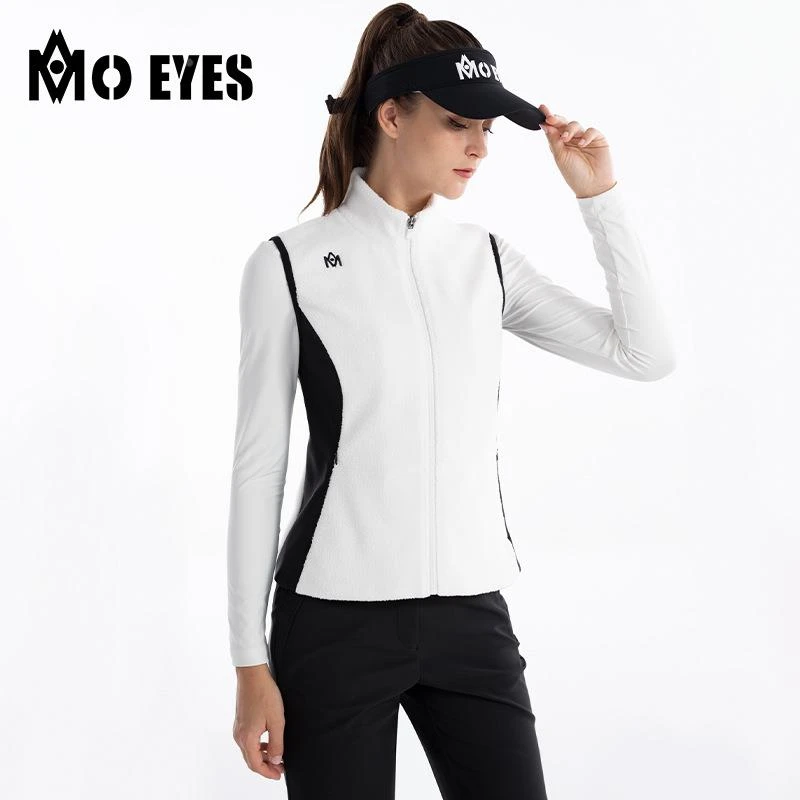 MO EYES魔眼 高尔夫服装女马甲 秋冬季保暖外套 摇粒绒光发热背心