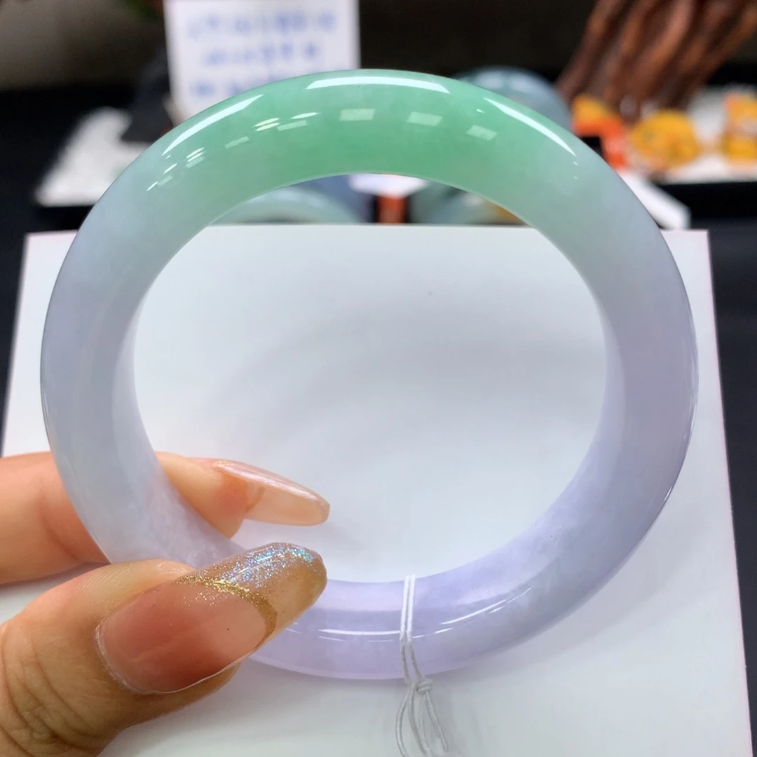 未镶嵌手镯翡翠冰春彩10号