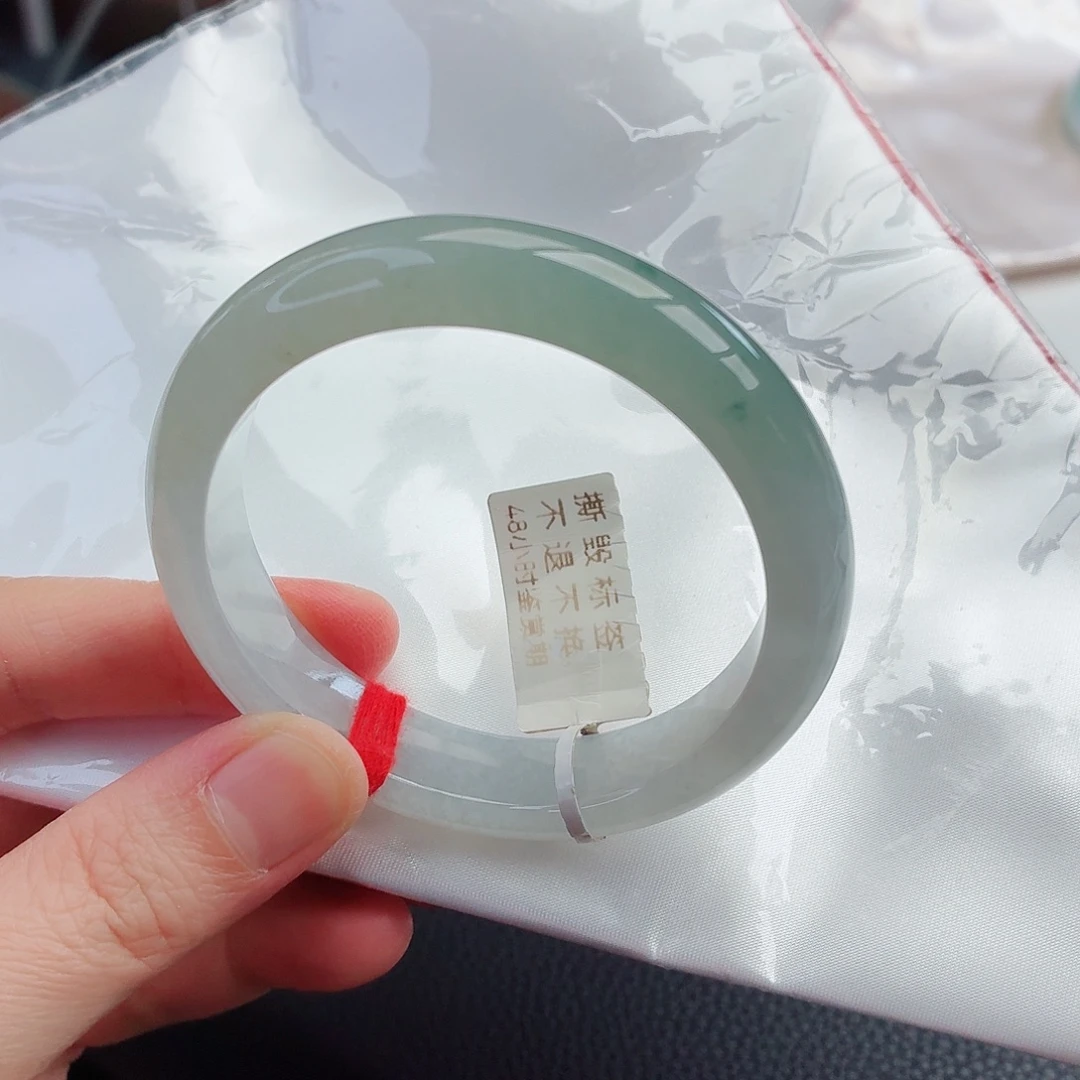 翡翠未镶嵌手镯15号-55圈口