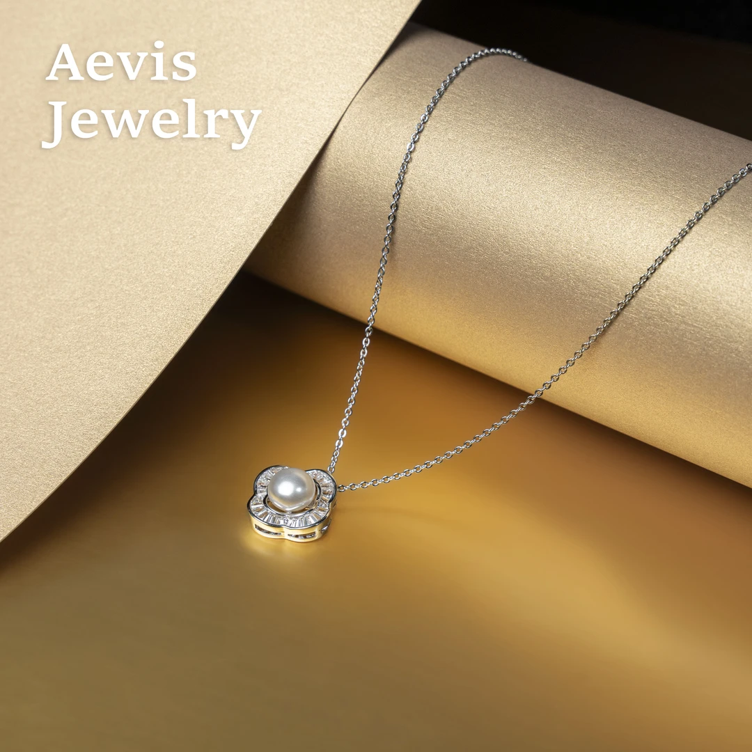 铜合金项链 Aevis Jewelry璀璨珠光戴妃款气质浪漫闪耀项链-6178