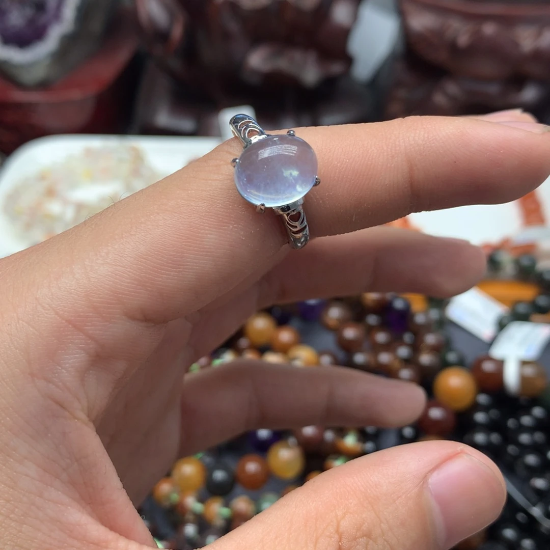 海蓝宝石戒圈未镶嵌天然