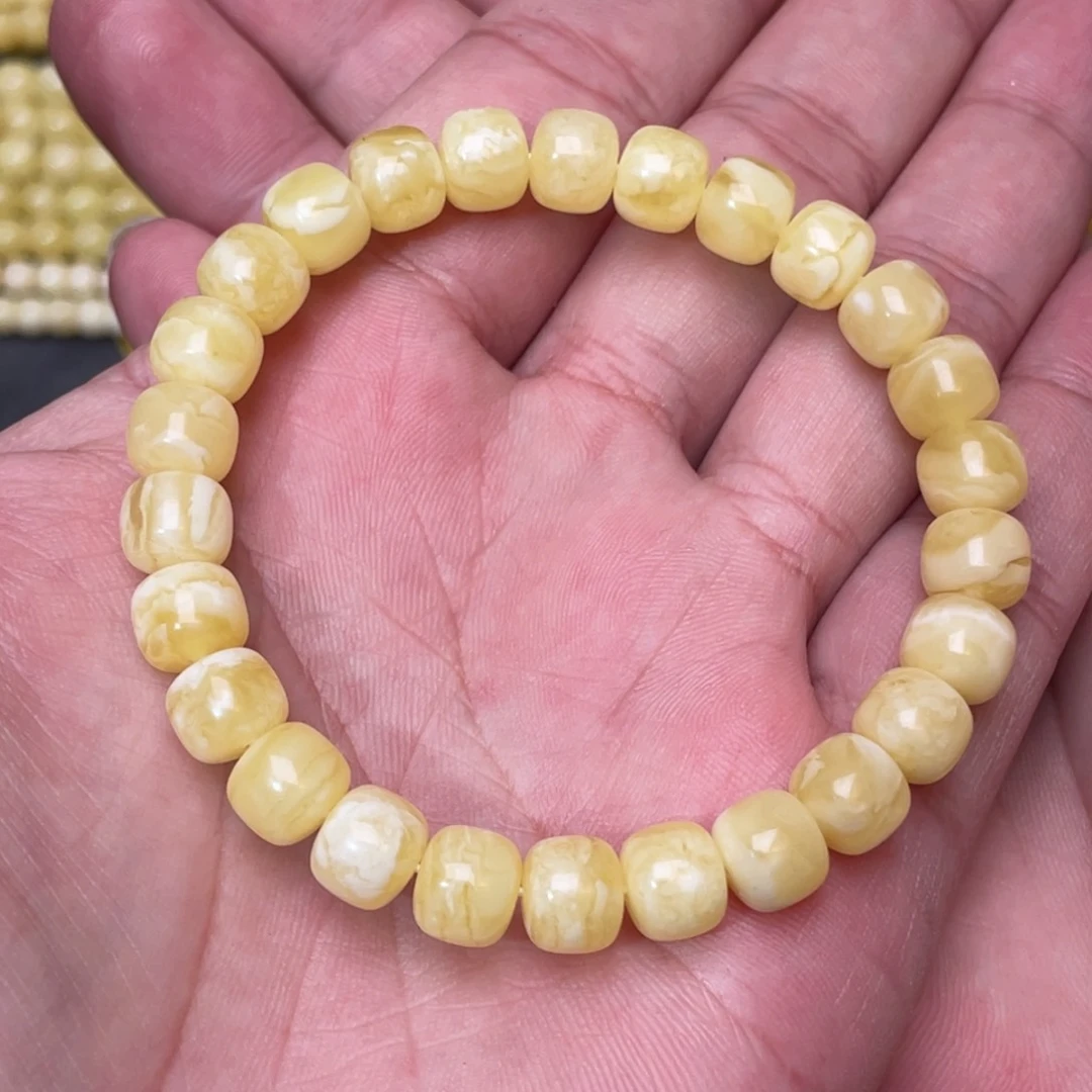 蜜蜡裸石未镶嵌蜜蜡手串8mm