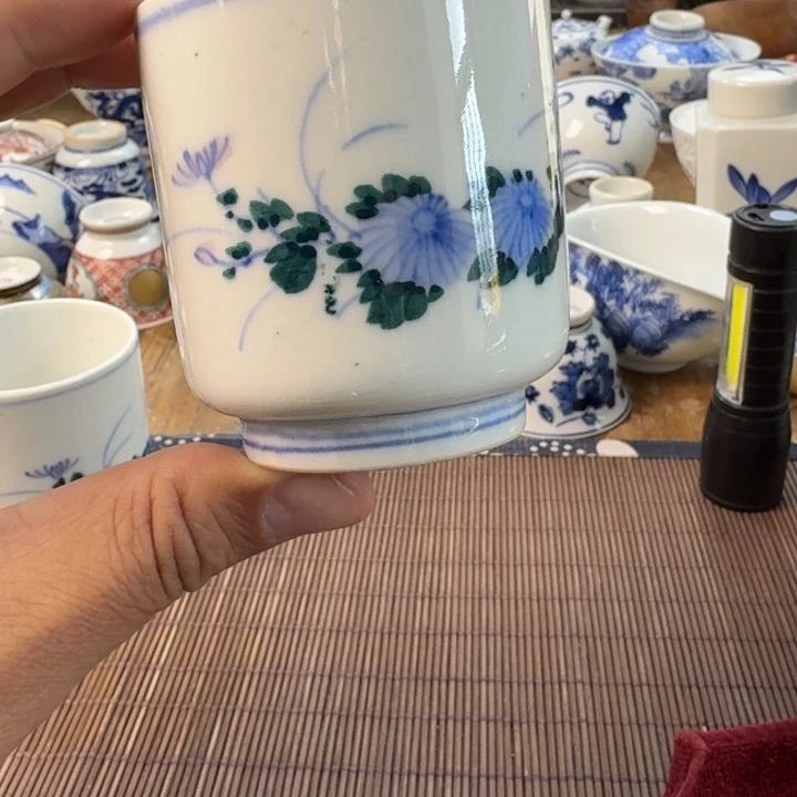 青花瓷器杯子茶具