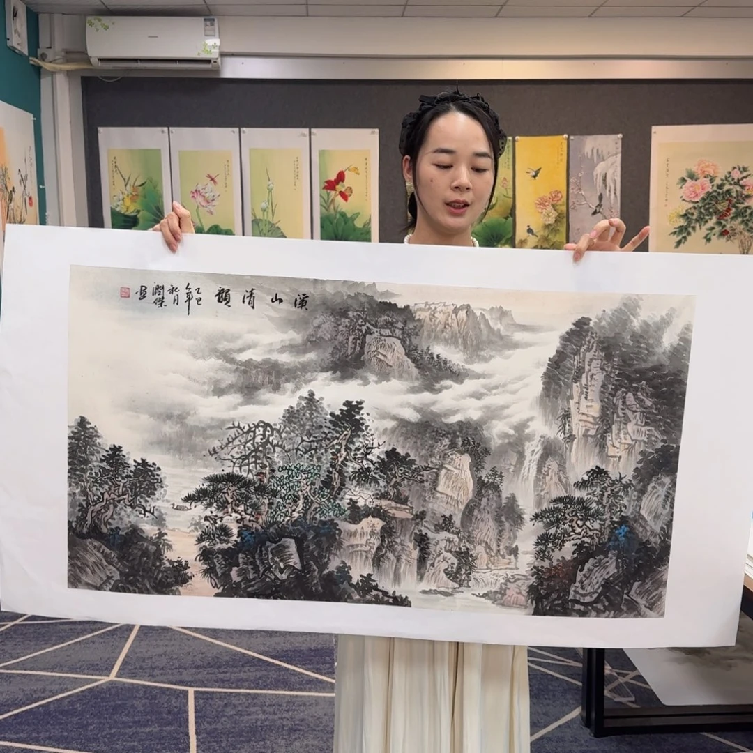 国画国画作品山水花鸟纯手绘